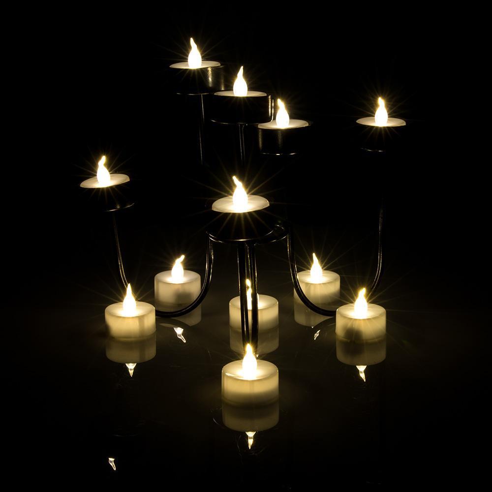 Avelena | 24-teilig: Warmweiß Teelichter Timer Flameless Rauchfrei Kerzen