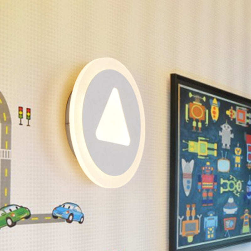 Avelena | Schlanke Panel-Wandleuchte Hübsche Acryl-Wandleuchte In Weiß für Kindergarten Baby Schlafzimmer