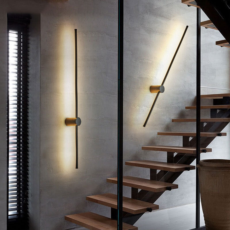 Avelena | Slim Rod Treppen-Wandleuchte Lampe Aluminium Minimalist Led Wandmontierte Beleuchtungseinheit