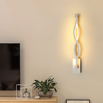 Avelena | Weiße geometrisch geformte Wandlampe Einfachheit LED Metall Wandlampe Wandleuchte für Treppenhaus