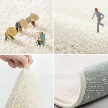 Avelena | Mehrfarbiger Pflanzenprint-Teppich aus Lammwolle Nordic Design Bereichsteppich mit Rutschfester Unterseite Tierschonend Innen Teppich für Schlafzimmer