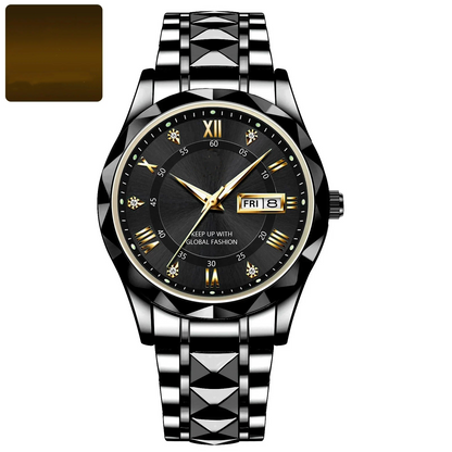 Avelena | Wasserdichte Top-Markenluxus-Herrenarmbanduhr mit Leuchtzifferblatt