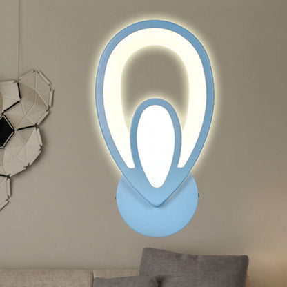 Avelena | Kinder Schlafzimmer Treppen Wandlampe Acryl Metall Cartoon Wandleuchte mit Candy Farbe