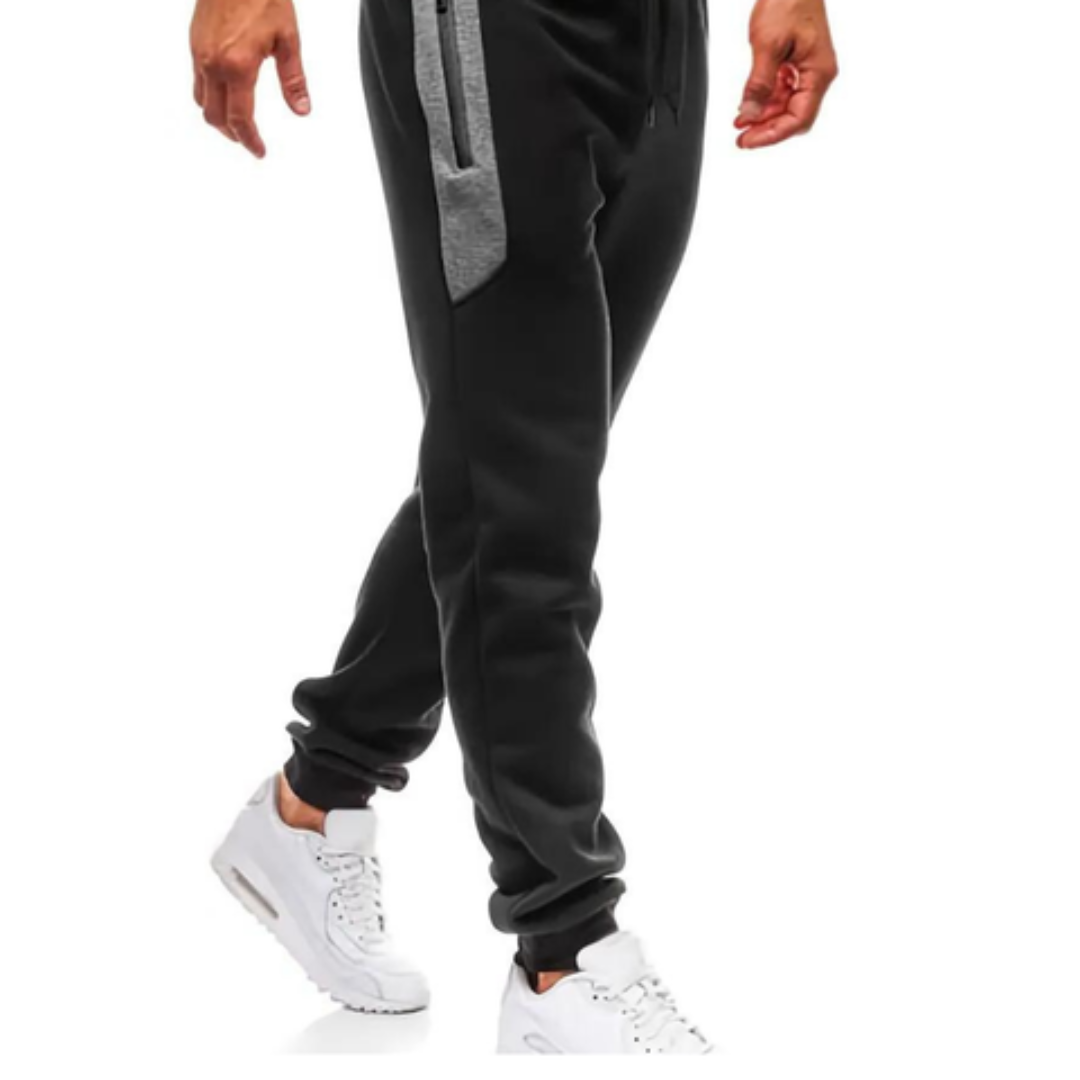 Herren Sportlich Jogging Hose | Reißverschluss Tasche