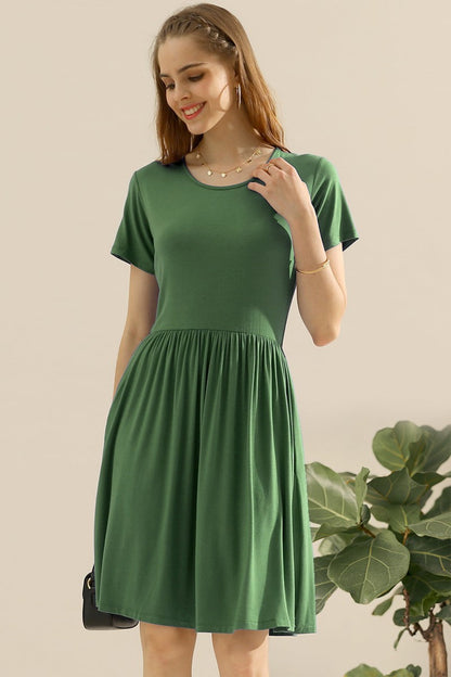 Avelena | Geripptes Kleid mit Taschen
