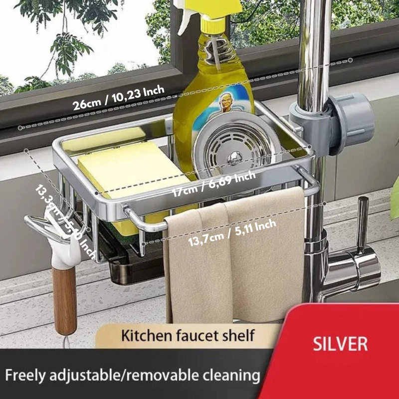 Avelena | Aluminium Spülbecken Organizer - Halten Sie Ihren Bereich sauber