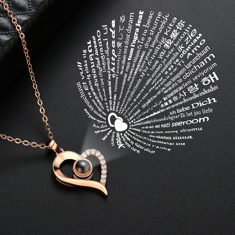 Avelena | 100 Sprachen "Ich liebe dich" Halskette