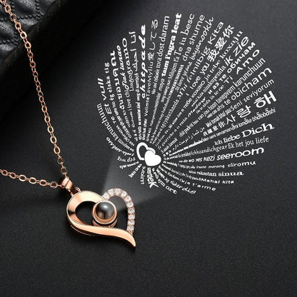 Avelena | 100 Sprachen "Ich liebe dich" Halskette