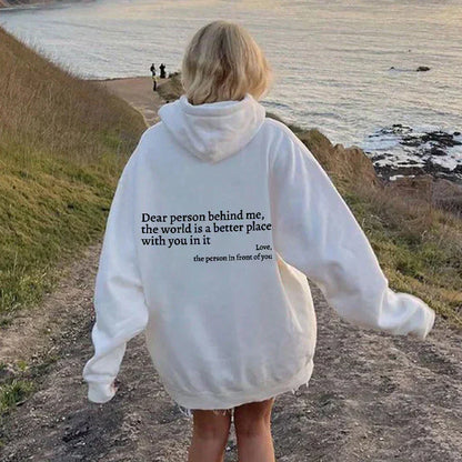 "Dear Person Behind Me" Kapuzenpullover | Olinea