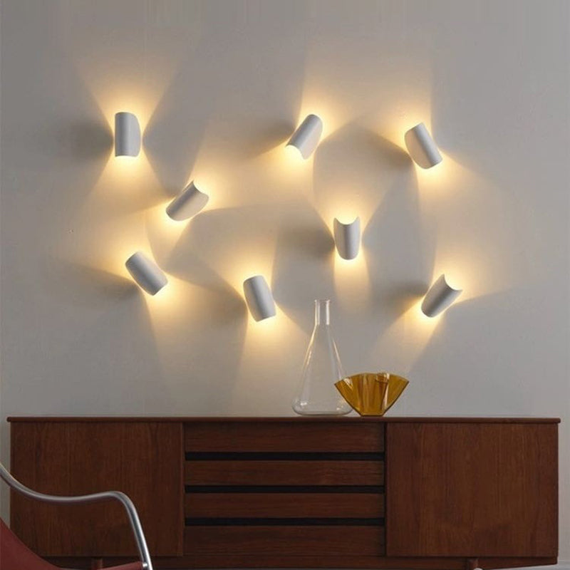 Avelena | Eveline Modern Geometric LED 4 Color Wall Light Indoor/Outdoor Metal