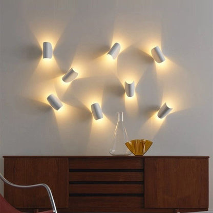 Avelena | Eveline Modern Geometric LED 4 Color Wall Light Indoor/Outdoor Metal