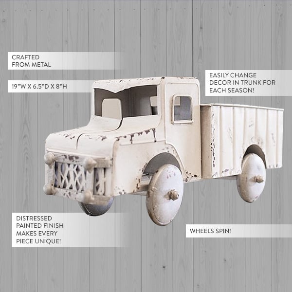 Avelena | Abgenutzte Weiße Lkw Blumenbox