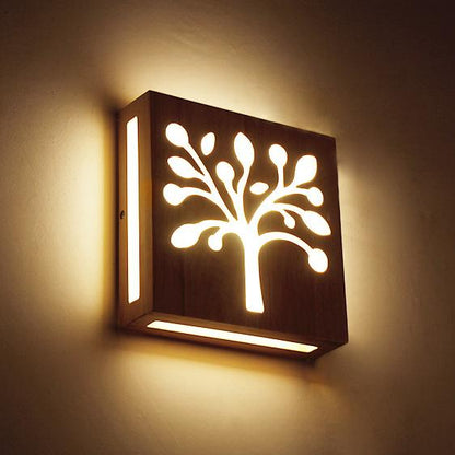 Avelena | Wandlampe - WoodGlow - Elegante LED - Essenz des Lebens im Freien drinnen