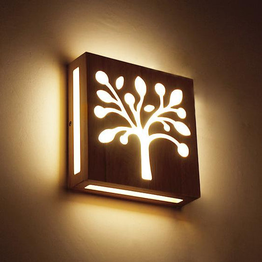 Avelena | Wandlampe - WoodGlow - Elegante LED - Essenz des Lebens im Freien drinnen