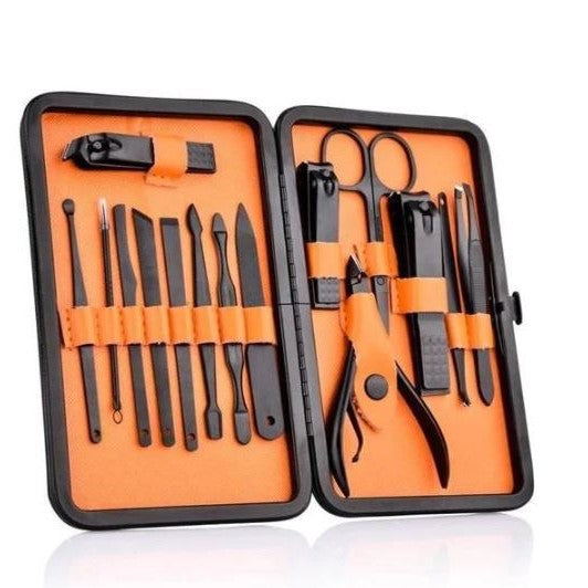 Avelena | 15-teiliges professionelles Maniküre-Set mit Reisetasche