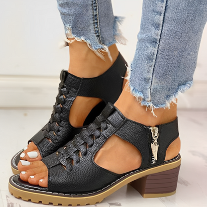 Avelena | Damen Sandaletten mit Peep-Toe-Design