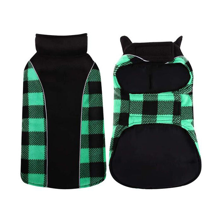 Avelena | Wendbare Schottenkaro Winterjacke für Hunde Klassisch und Warm