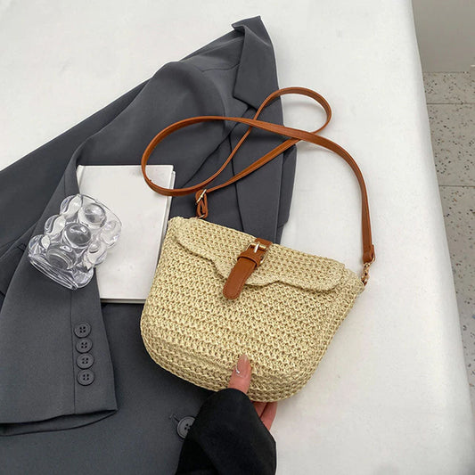 Avelena | Strawy® | Tasche aus gewebtem Stroh