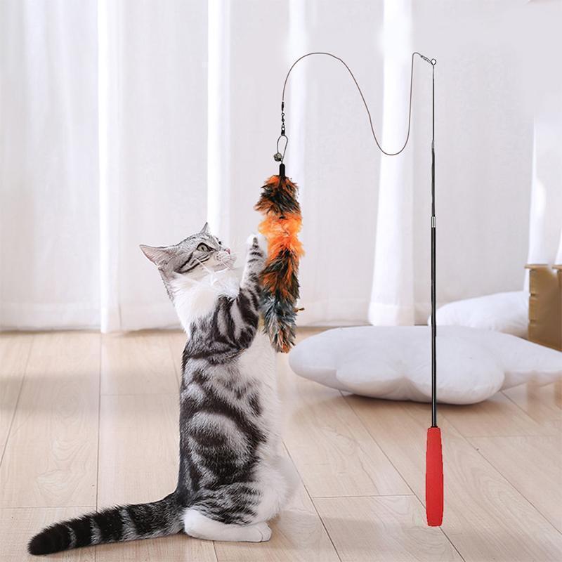 Avelena | Teaser Katzenspielzeug Teleskop-Katze Avelena | Spielzeugstab