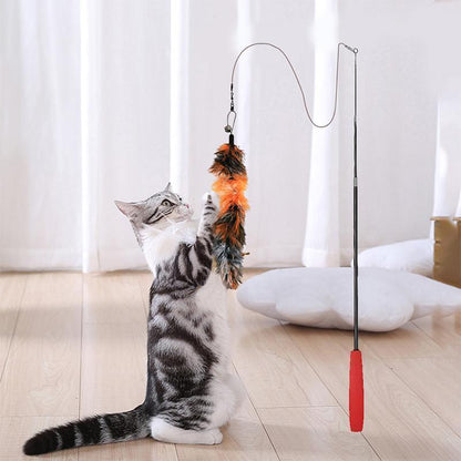 Avelena | Teaser Katzenspielzeug Teleskop-Katze Avelena | Spielzeugstab
