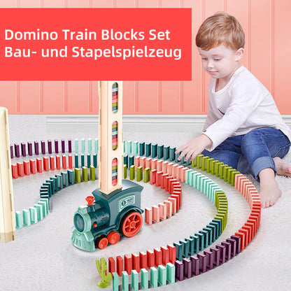 Avelena | Domino-Zug-Baustein-Set, das Baustein-Spielzeug zusammenbaut