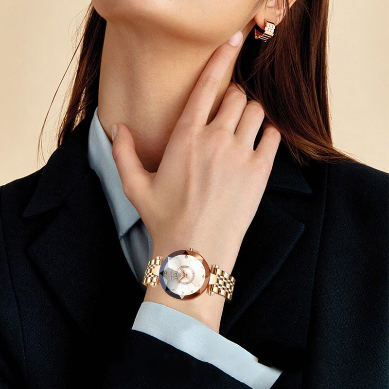 Avelena | Diamant Zifferblatt Damen Wasserdichte Uhr