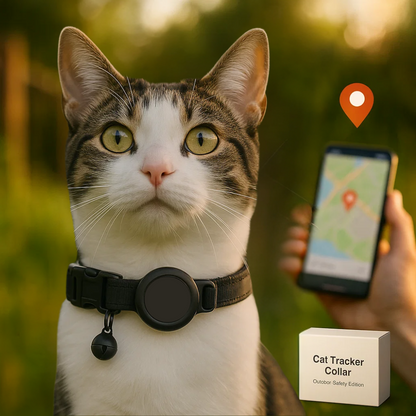 Avelena | Katzen GPS Tracker Halsband | Schnellverschluss, reflektierendes Design & strapazierfähig für Outdoor-Sicherheitsabenteuer