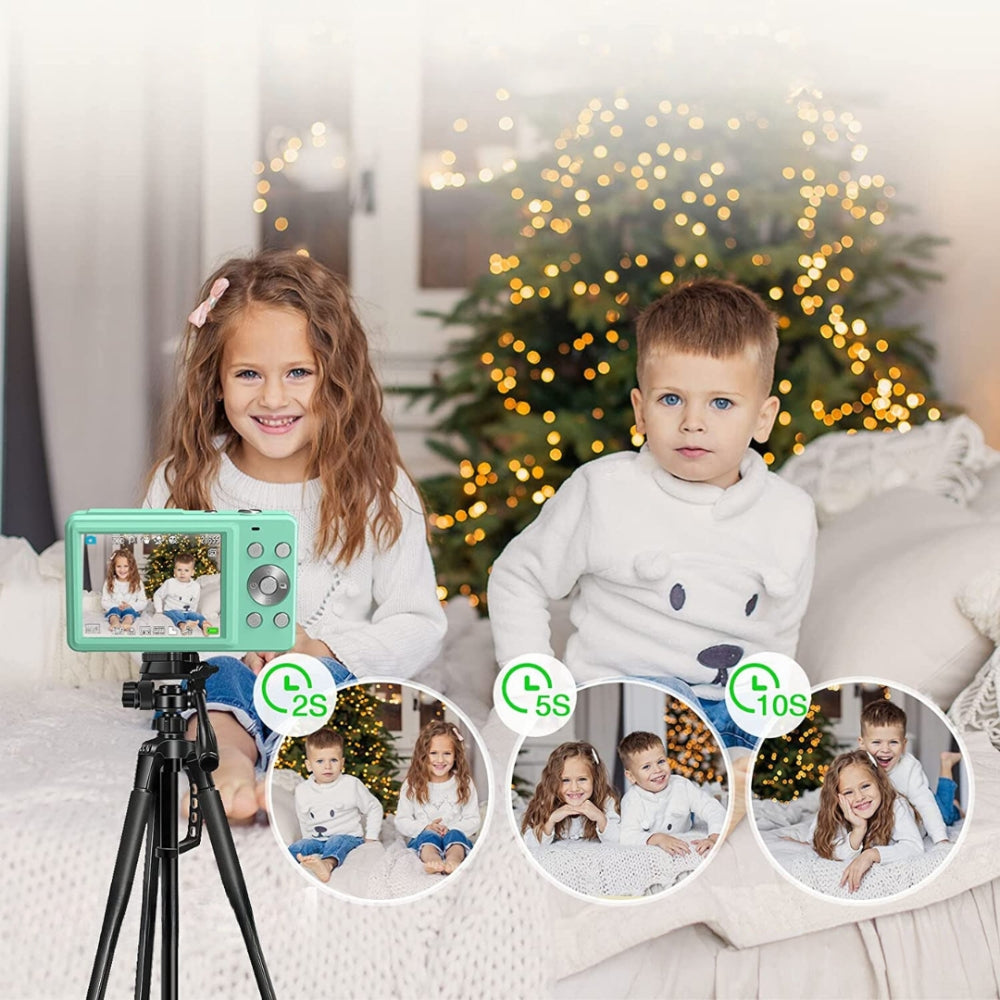 Avelena | Tragbare Digitalkamera 1080P 44MP mit 16-fachem Zoom – Kompakte Vlogging-Kamera mit LCD-Bildschirm, wiederaufladbar, perfekt für Teenager und Studenten