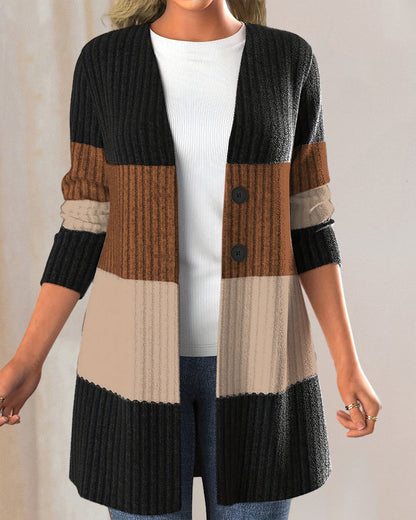 Avelena | Entspannte Jacke mit Farbblöcken