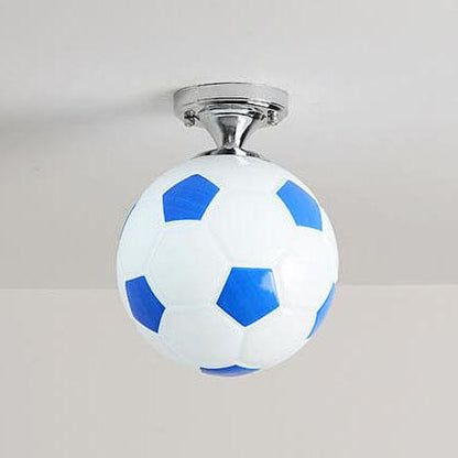Avelena | SportLume Kreative Deckenleuchte | Basketball & Fußball Design | Halbmontage | Glaslampe