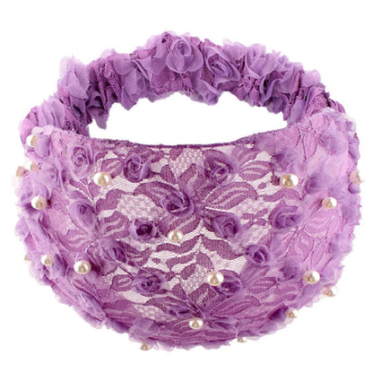 Avelena | Gehäkelte Perlen Bandana Elastisches Stirnband