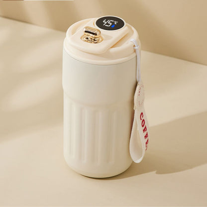 Avelena | Edelstahl  Kaffebecher mit LED Temperatur Anzeige 450 ML