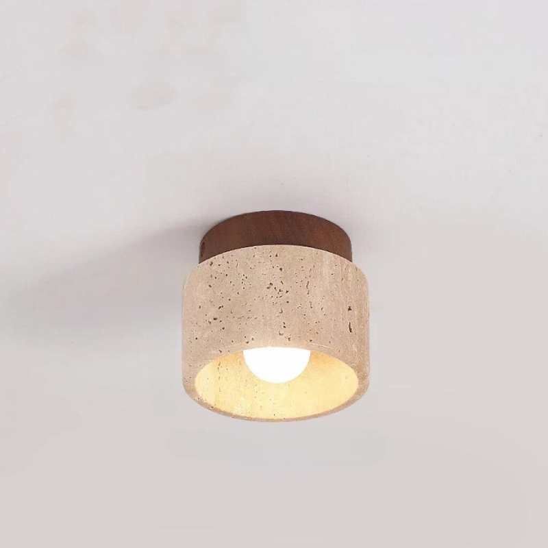 Avelena | Luxuriöse Travertin Led Hängeleuchte für Flur