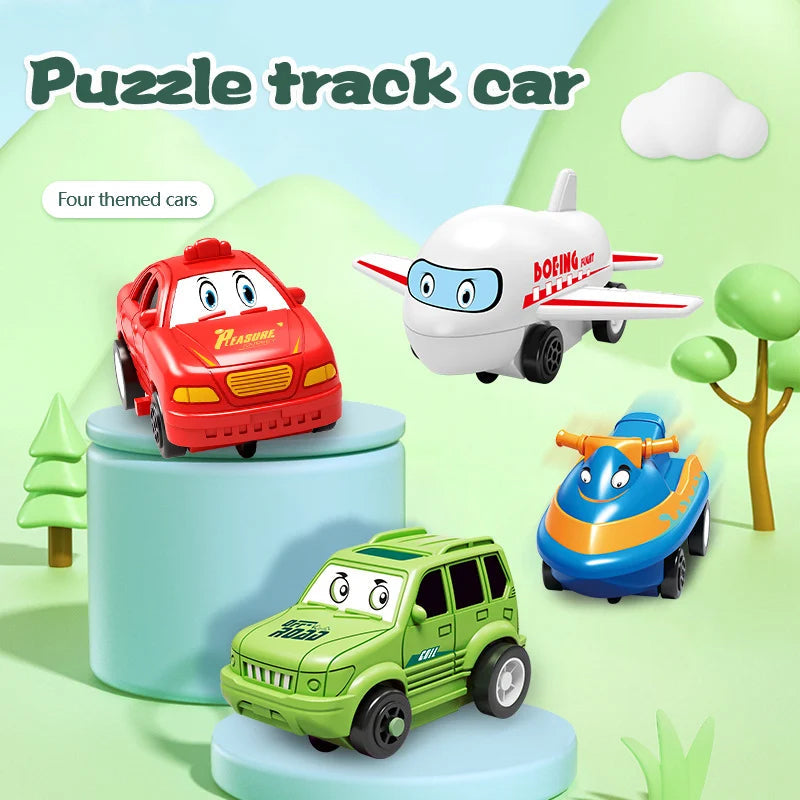 Avelena | Kinder Bildungs-Puzzle Spur Auto Spielset