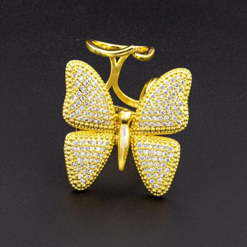 Avelena | Dynamischer Schmetterling Ring