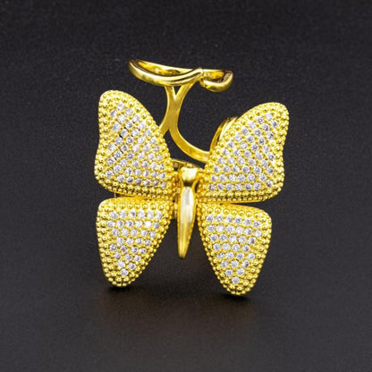 Avelena | Dynamischer Schmetterling Ring
