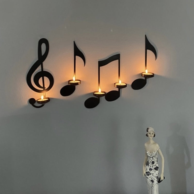 Avelena | 🎼Schwarze Musiknote Wandleuchte