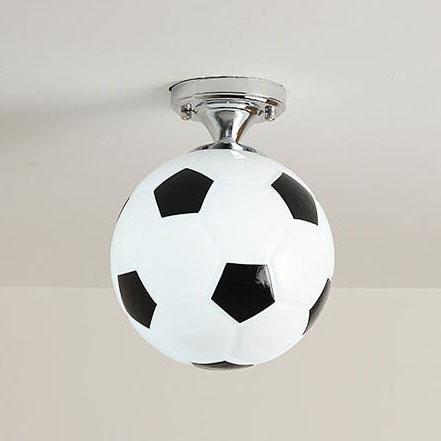 Avelena | SportLume Kreative Deckenleuchte | Basketball & Fußball Design | Halbmontage | Glaslampe