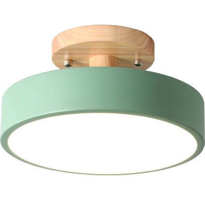 Avelena | Nordic Log Runde Led-Halb Eingebaut Deckenleuchte