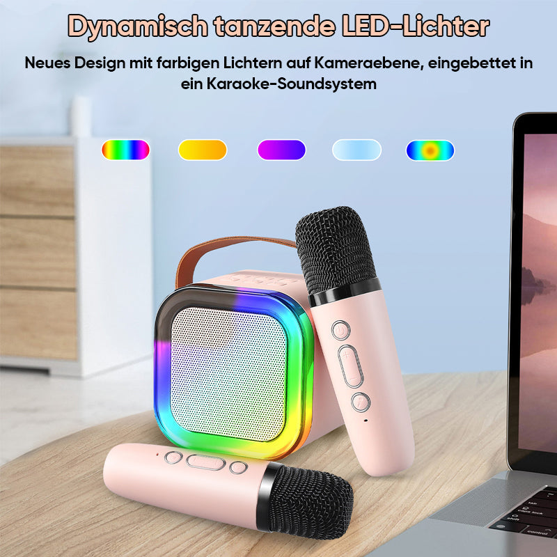 Avelena | Mini-Karaoke-Maschine für Kinder mit drahtlosen Mikrofonen