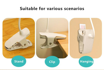 Avelena | Einfache LED Clip-Schreibtischlampe wiederaufladbar Augenschutz Nachtlicht