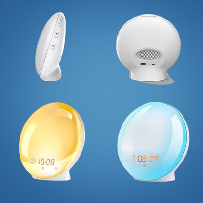 Avelena | Sonnenaufgangswecker | Natürliches Aufwachlicht mit Umgebungsbeleuchtung für schwere Schläfer & dunkle Morgen