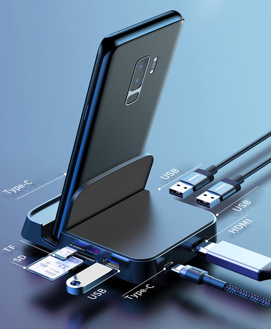 Avelena | 7-in-1 USB/Type-C zu HDMI HUB Docking Station & Power Adapter