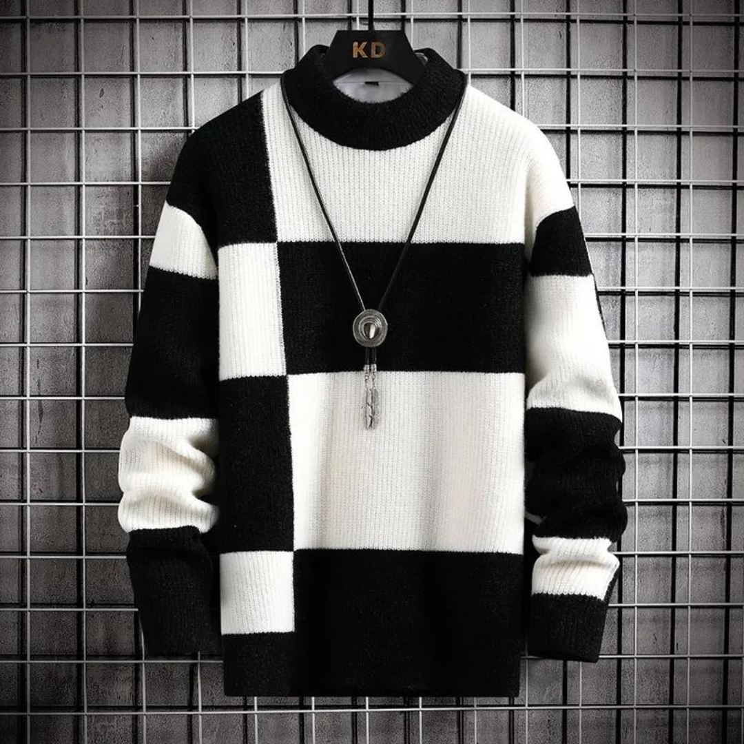 Stilvoller monochromer Pullover