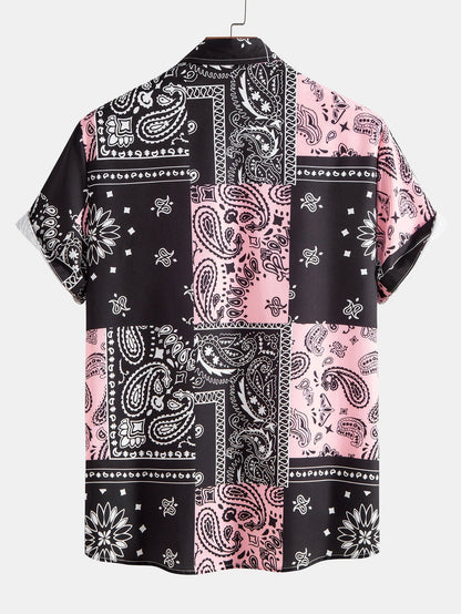 Avelena Print Button Up Hemd #Zufälliges Muster Design#