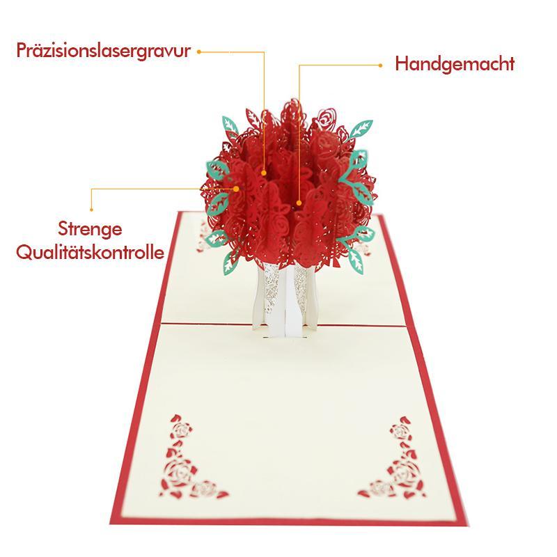 Avelena | Rose Bouquet Pop-up-Karte