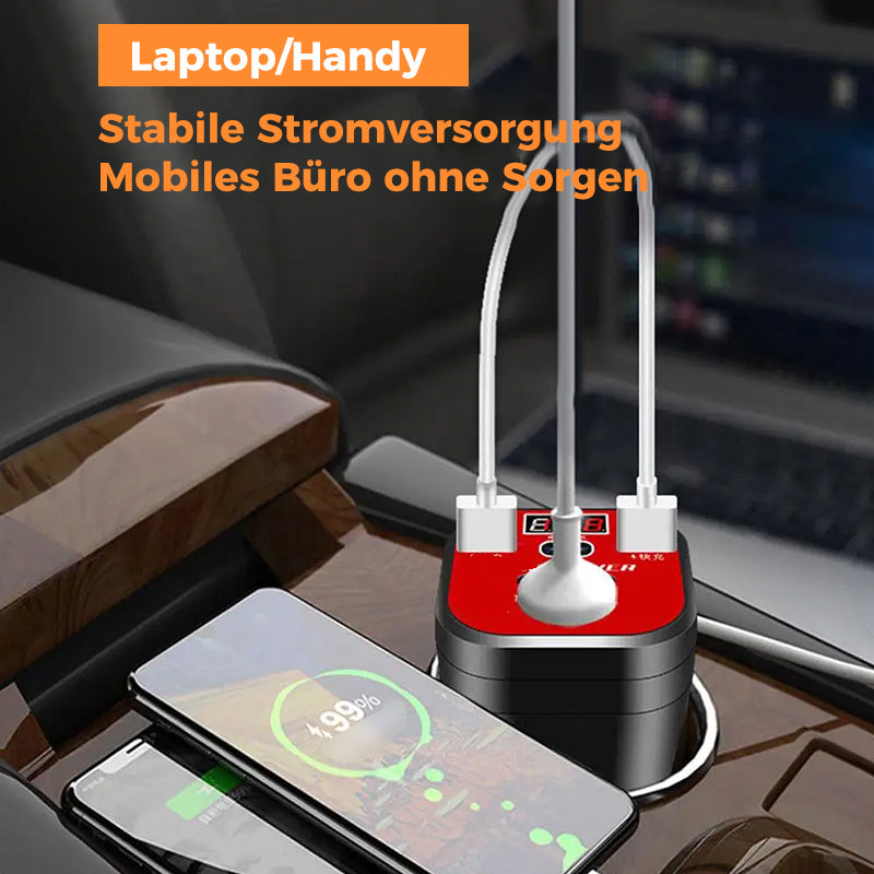 Avelena | Automontiertes Becherladegerät mit Wechselrichter-Konverter