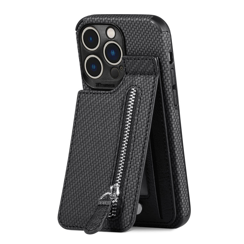 Avelena | Taschenbuchhülle Mit Reißverschluss Und Kreditkartenhalter Für Iphone