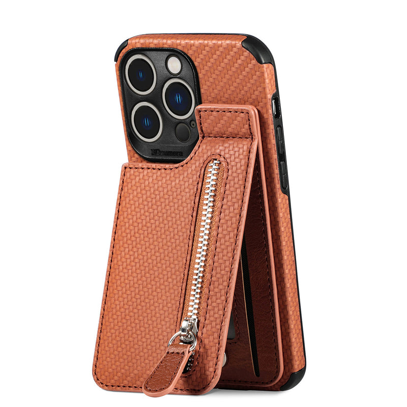 Avelena | Taschenbuchhülle Mit Reißverschluss Und Kreditkartenhalter Für Iphone