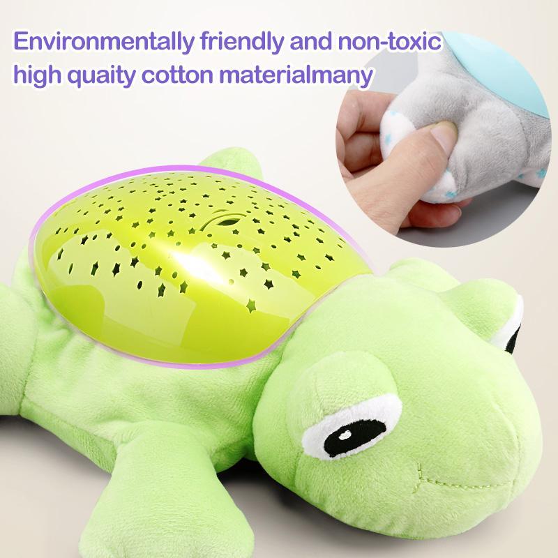 Avelena | Baby Schlaf LED Beleuchtung Plüschtier LED Nachtlampe Plüschtier mit Musik & Sterne Projektor Licht